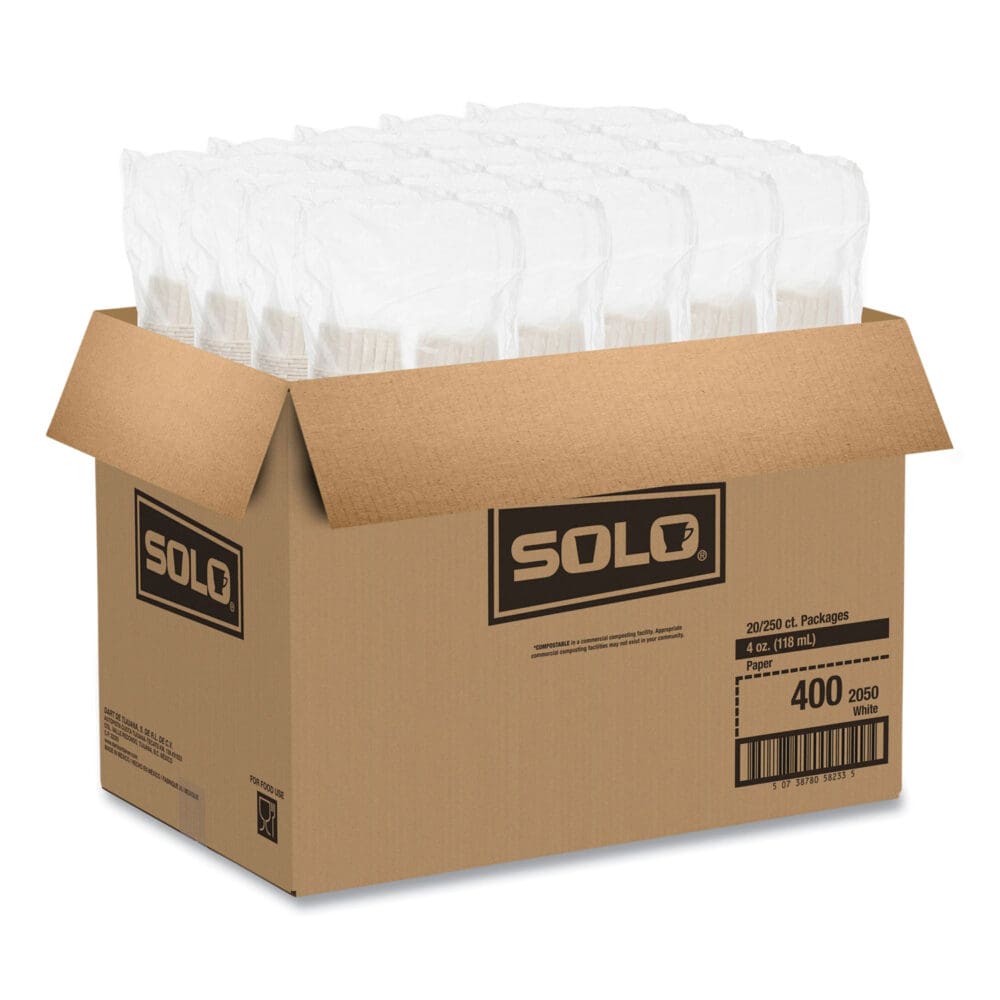 Paper Portion Cups, ProPlanet Seal, 4 oz, White, 250/Bag, 20 Bags/Carton - Image 7