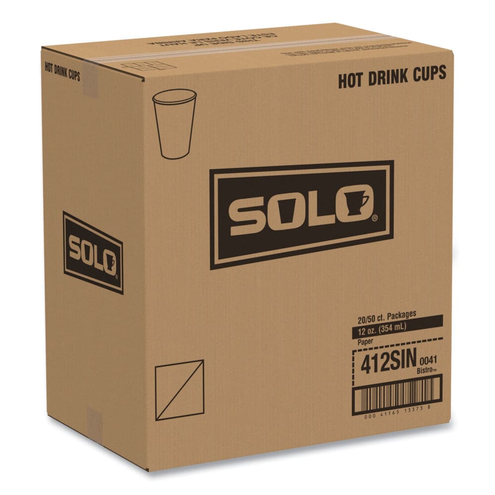 Paper Hot Drink Cups in Bistro Design, 12 oz, Maroon, 50/Pack - Image 10