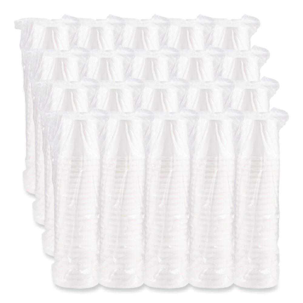 Flexstyle Double Poly Paper Containers, 16 oz, White, Paper, 25/Pack, 20 Packs/Carton - Image 7