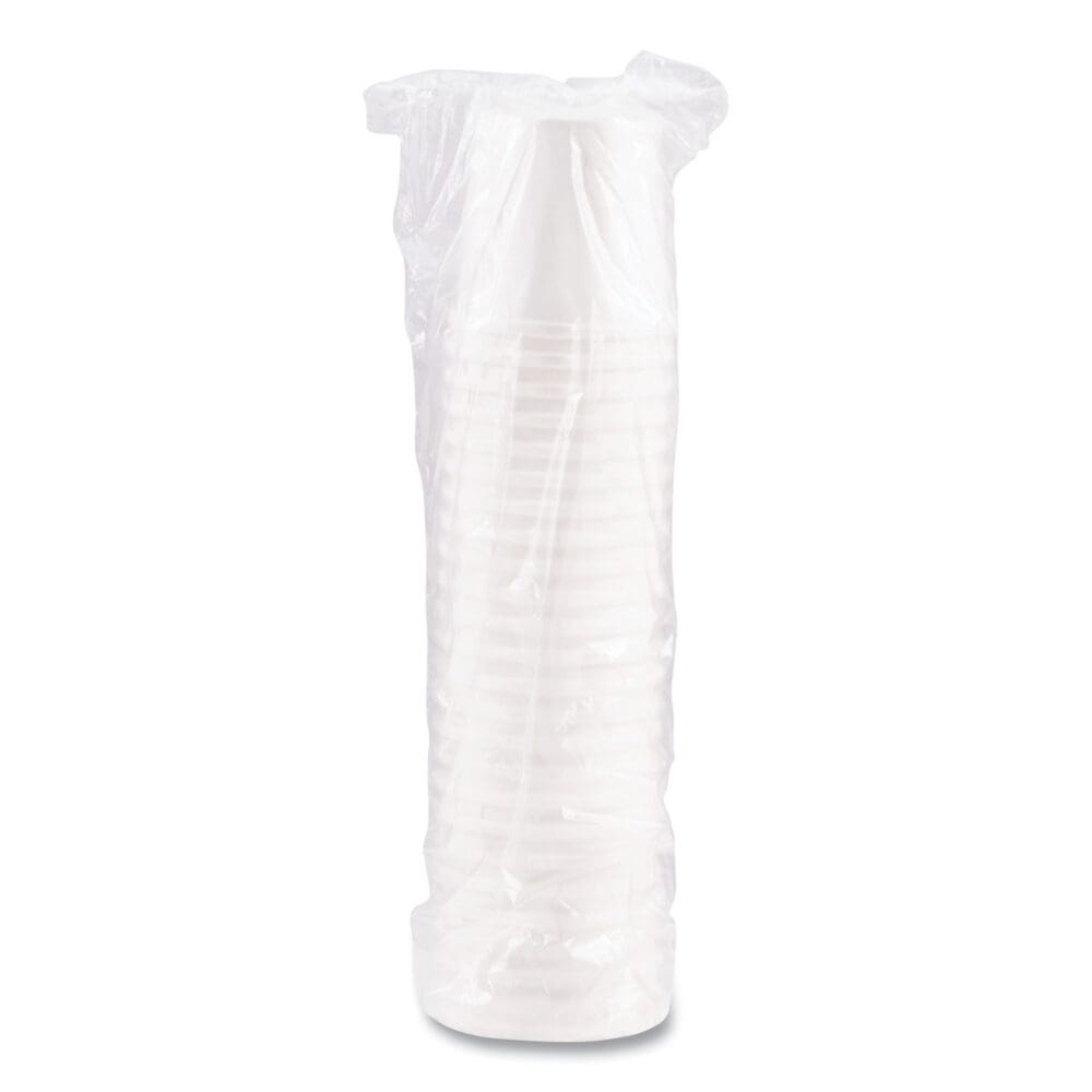 Flexstyle Double Poly Paper Containers, 16 oz, White, Paper, 25/Pack, 20 Packs/Carton - Image 2