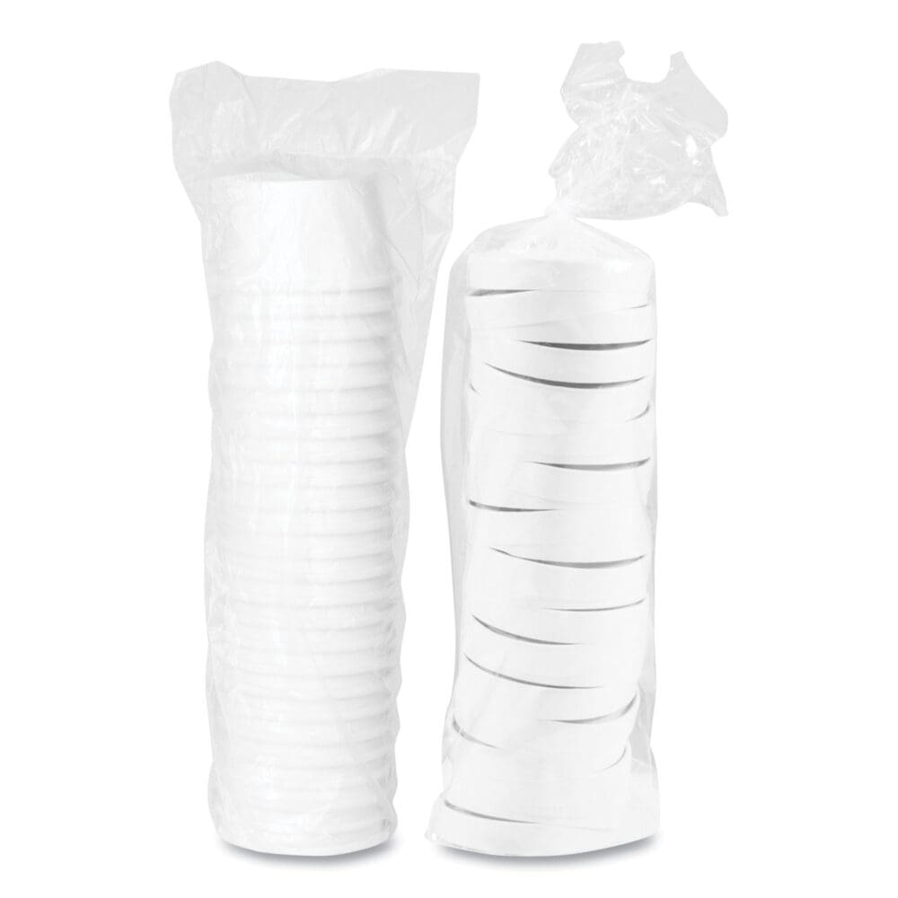 Flexstyle Double Poly Food Combo Packs, 8 oz, White, Paper, 25/Pack, 10 Packs/Carton - Image 4