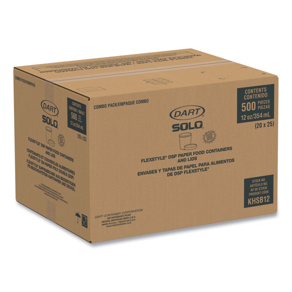Flexstyle Double Poly Food Combo Packs, 12 oz, Symphony, Paper, 250/Carton - Image 7