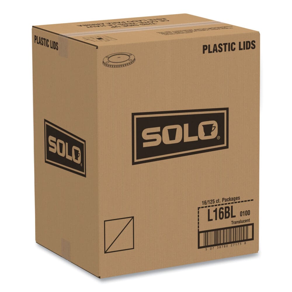 Polystyrene Plastic Flat Straw-Slot Cold Cup Lids, Fits 12 oz to 24 oz Cups, Translucent, 125/Pack, 16 Packs/Carton - Image 8