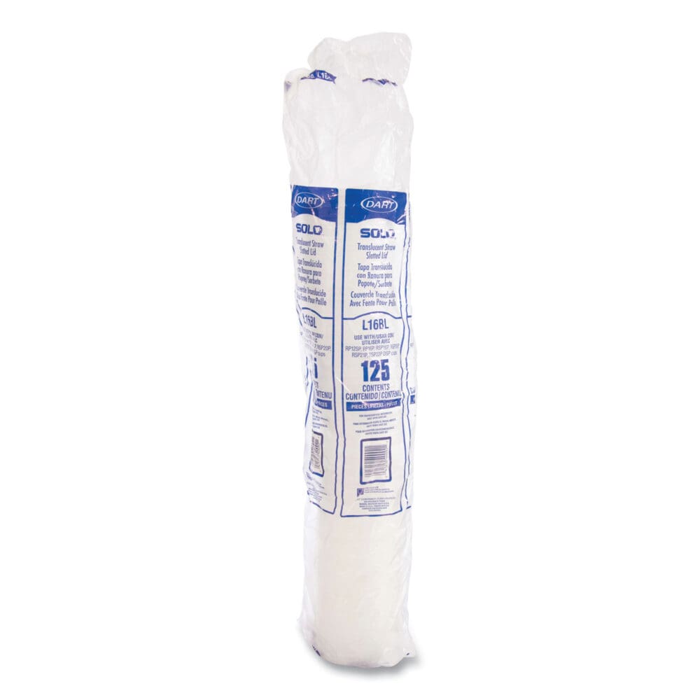 Polystyrene Plastic Flat Straw-Slot Cold Cup Lids, Fits 12 oz to 24 oz Cups, Translucent, 125/Pack, 16 Packs/Carton - Image 2
