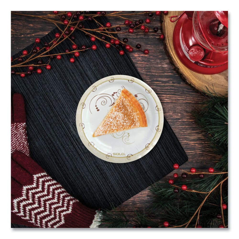 Symphony Paper Dinnerware, Mediumweight Plate, 6" dia, Tan, 125/Pack - Image 3