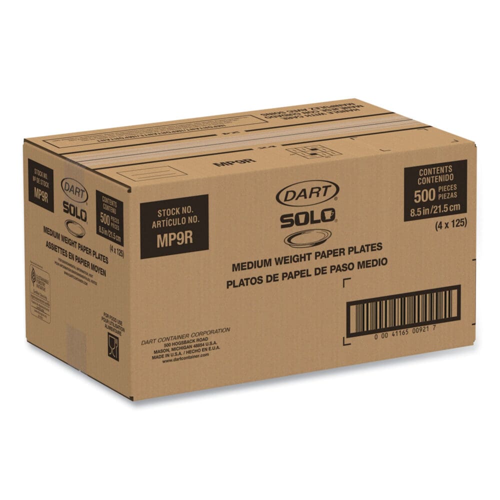 Symphony Paper Dinnerware, ProPlanet Seal, Mediumweight Plate, 8.5" dia, Tan, 125/Pack, 4 Packs/Carton - Image 2