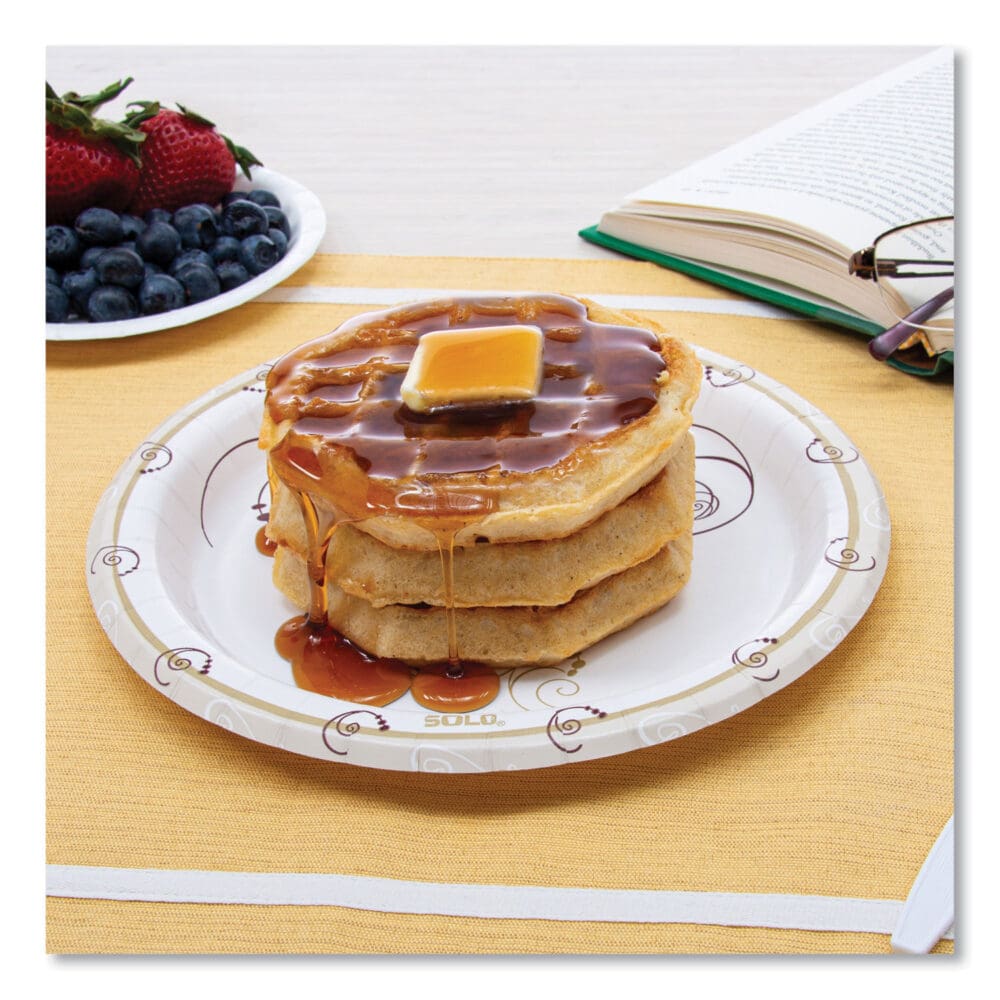 Symphony Paper Dinnerware, ProPlanet Seal, Mediumweight Plate, 8.5" dia, Tan, 125/Pack, 4 Packs/Carton - Image 4