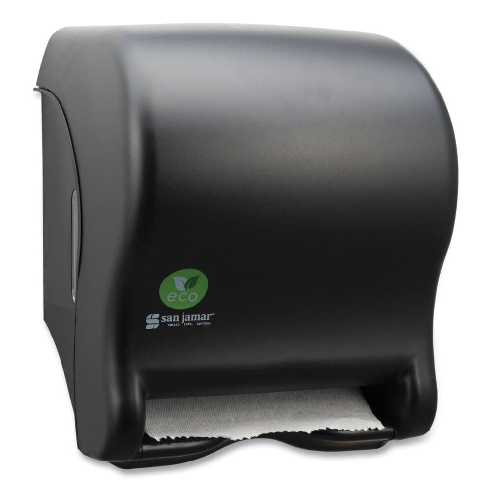 Ecological Mechanical Towel Dispenser, 9.1 x 14.4 x 11.8, Black - Image 2