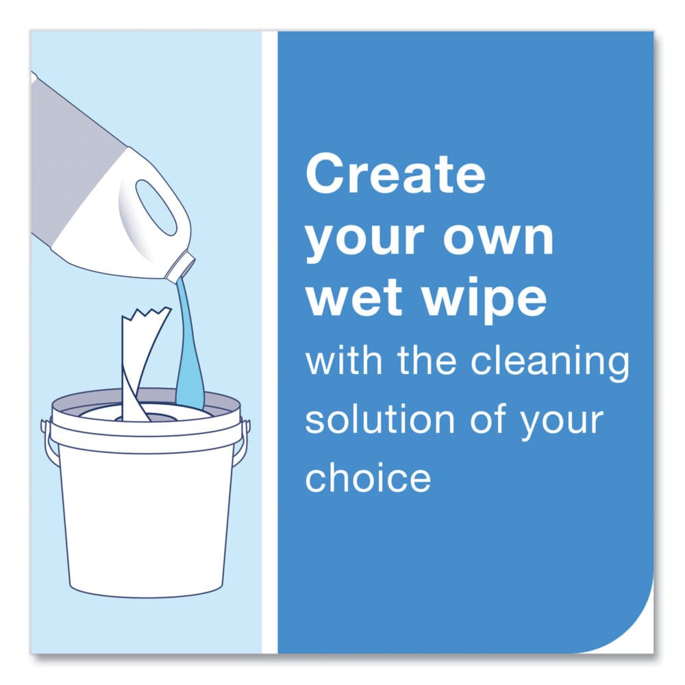 Chem-Ready Wiping System Bucket, 7.13 x 7.13 x 7, White, 5/Carton - Image 2