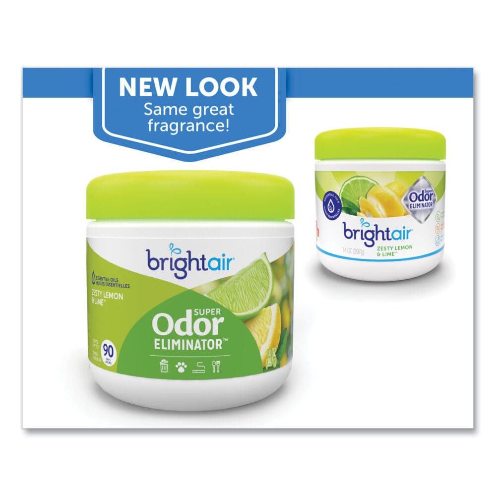 Super Odor Eliminator, Zesty Lemon and Lime, 14 oz Jar, 6/Carton - Image 5