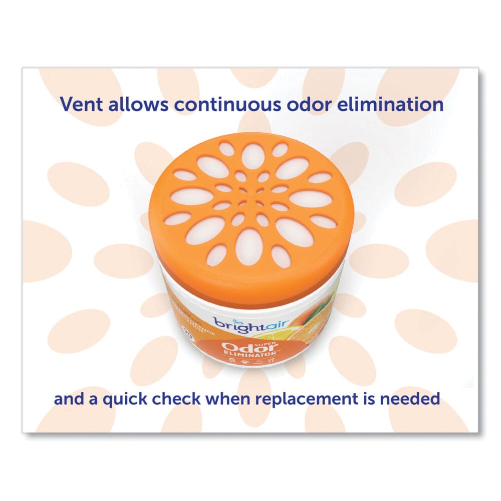 Super Odor Eliminator, Mandarin Orange and Fresh Lemon, 14 oz Jar, 6/Carton - Image 5