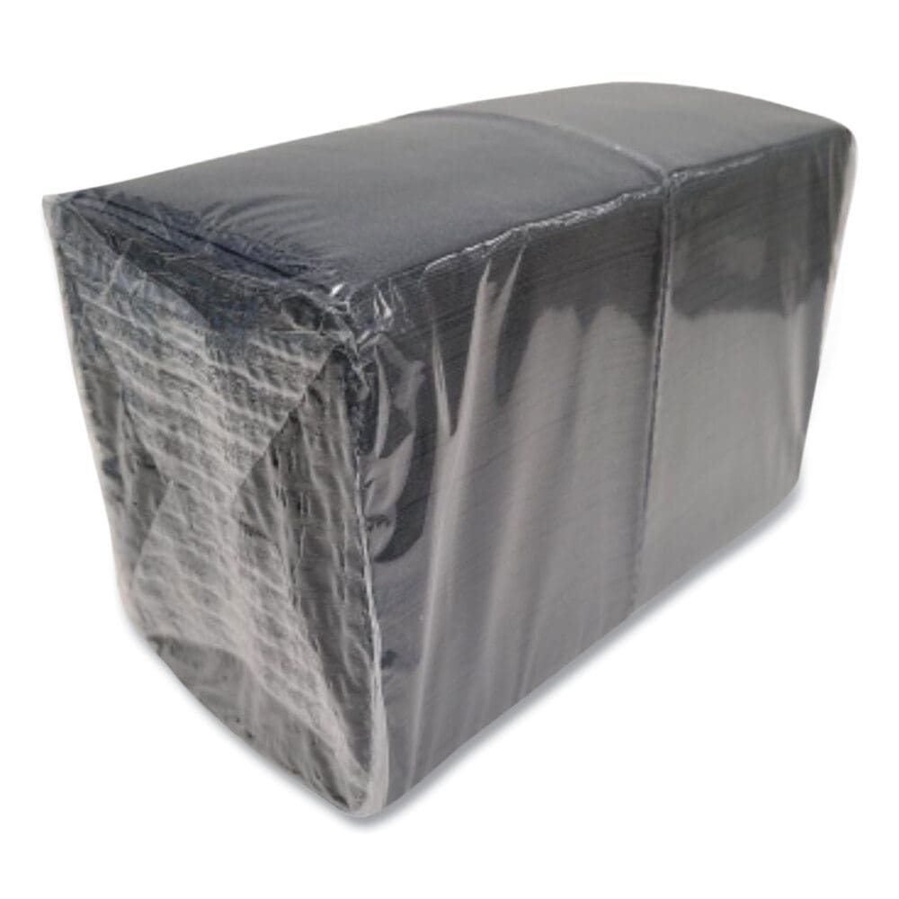 Morsoft Beverage Napkins, 2-Ply, 9 x 9.5, Black, 1,000/Carton - Image 2