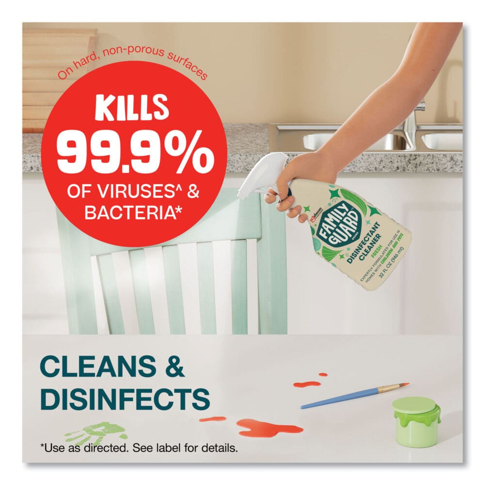 Disinfectant, Fresh Scent, 32 oz Trigger Bottle, 8/Carton - Image 3
