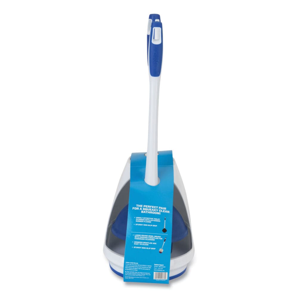 Turbo Plunger and Bowl Brush Set, 12.5" Plastic Handle, 6" dia, White - Image 15