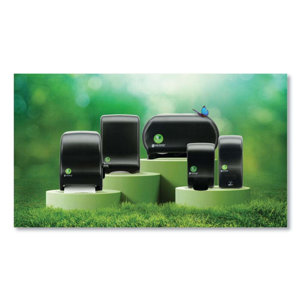 Ecological Green Towel Dispenser, 12.49" x 8.6" x 12.82", Black - Image 3