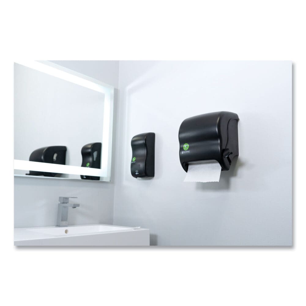 Ecological Green Towel Dispenser, 12.49" x 8.6" x 12.82", Black - Image 2