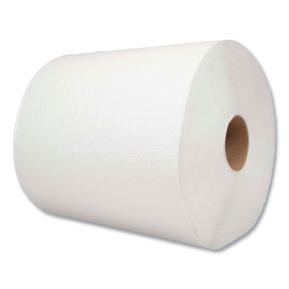 Hard Wound Towel, 1 Ply, 8" x 700 ft, White, 6/Carton - Image 2