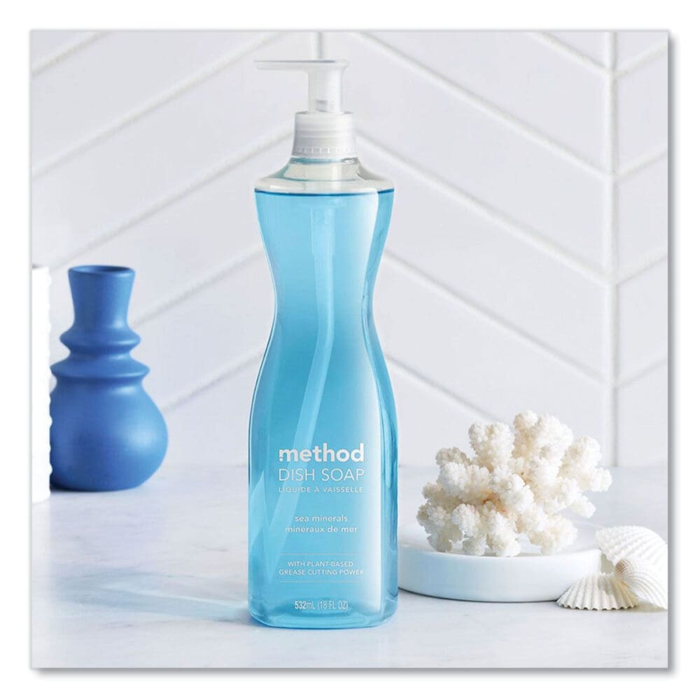 Dish Soap Pump, Hour-Glass Bottle Shape, Sea Minerals Scent, 18 oz Pump Bottle - Image 2