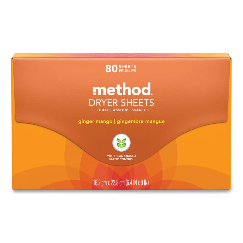 Dryer Sheets, Ginger Mango, 80/Box, 6 Boxes/Carton - Image 4
