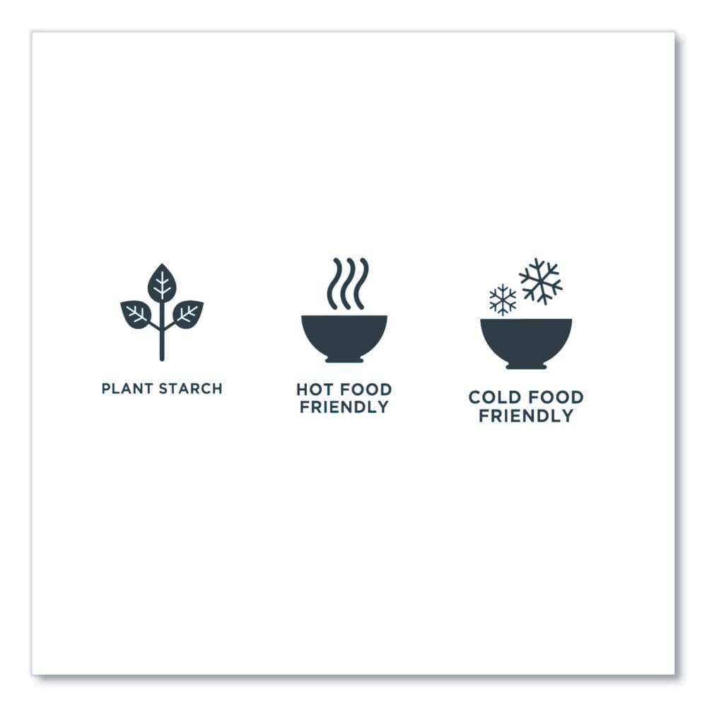 EcoSense Renewable Plant Starch Cutlery, Spoon, 7", 50/Pack - Image 3