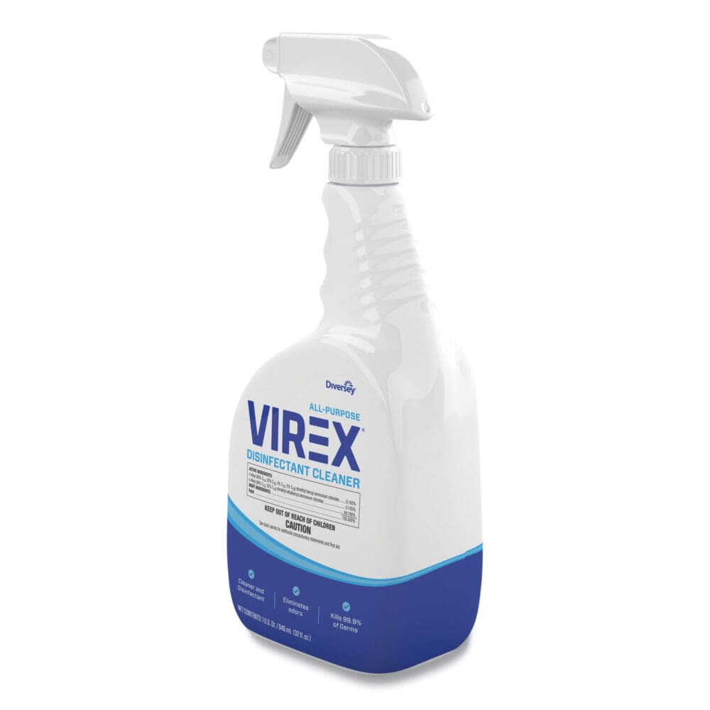 Virex All-Purpose Disinfectant Cleaner, Citrus Scent, 32 oz Spray Bottle, 8/Carton - Image 2