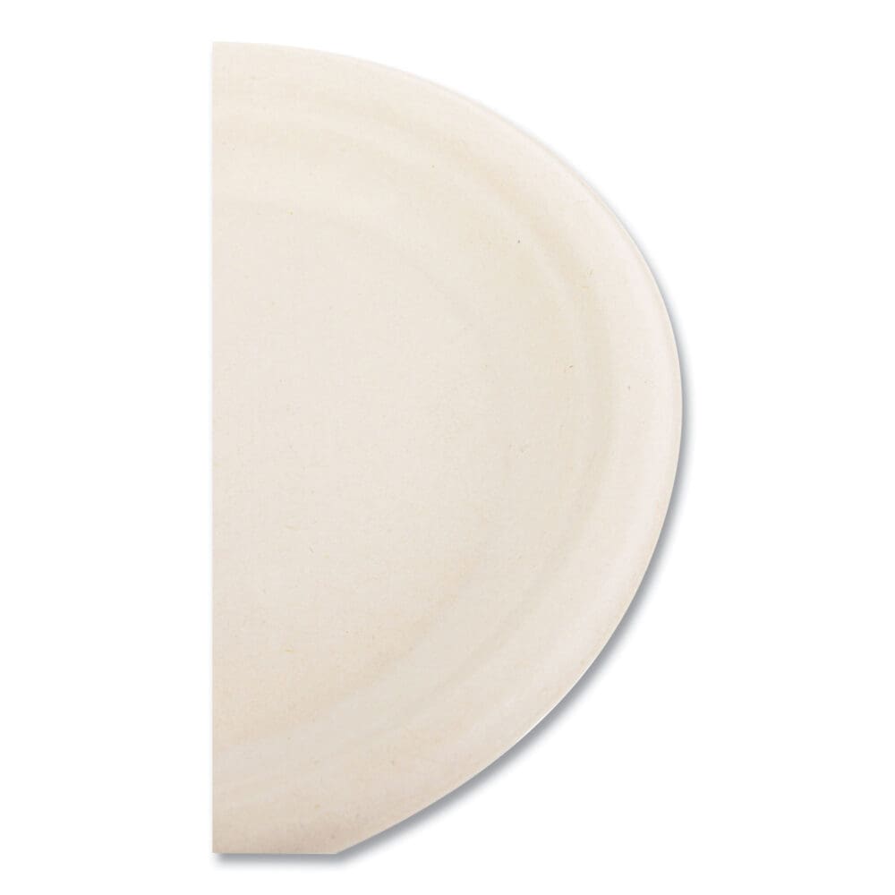 Bagasse PFAS-Free Dinnerware, Plate, 6" dia, Tan, 1,000/Carton - Image 3
