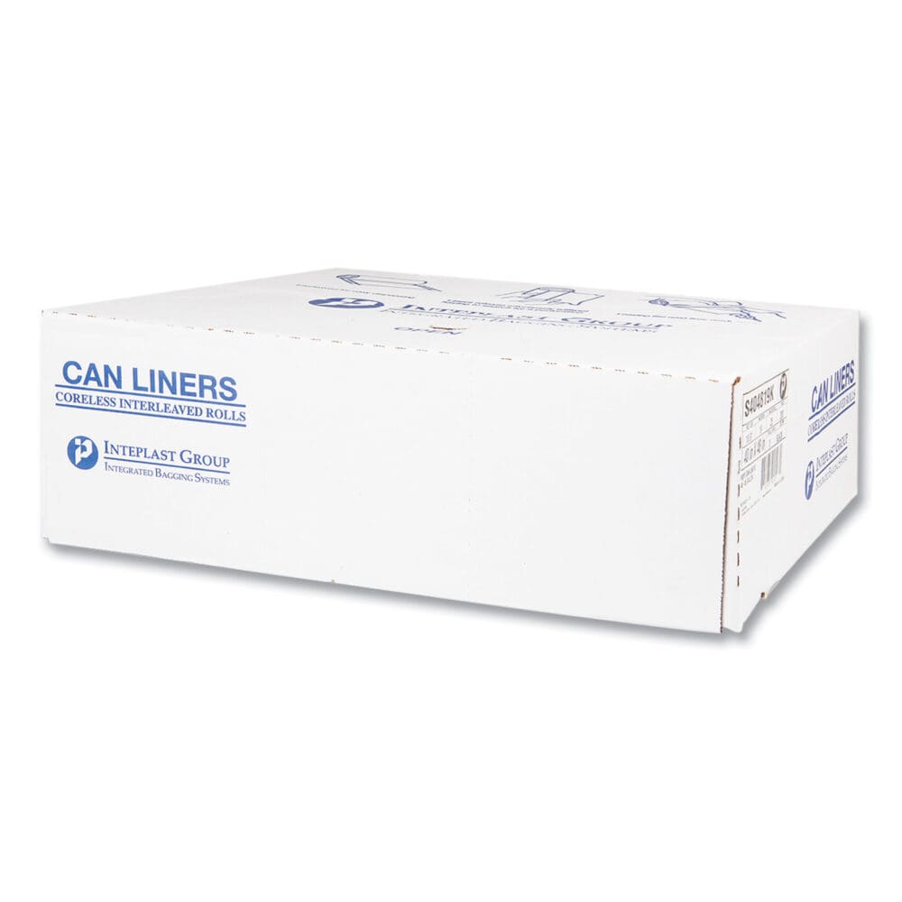 High-Density Commercial Can Liners, 60 gal, 22 mic, 43" x 48", Black, 25 Bags/Roll, 6 Interleaved Rolls/Carton - Image 3