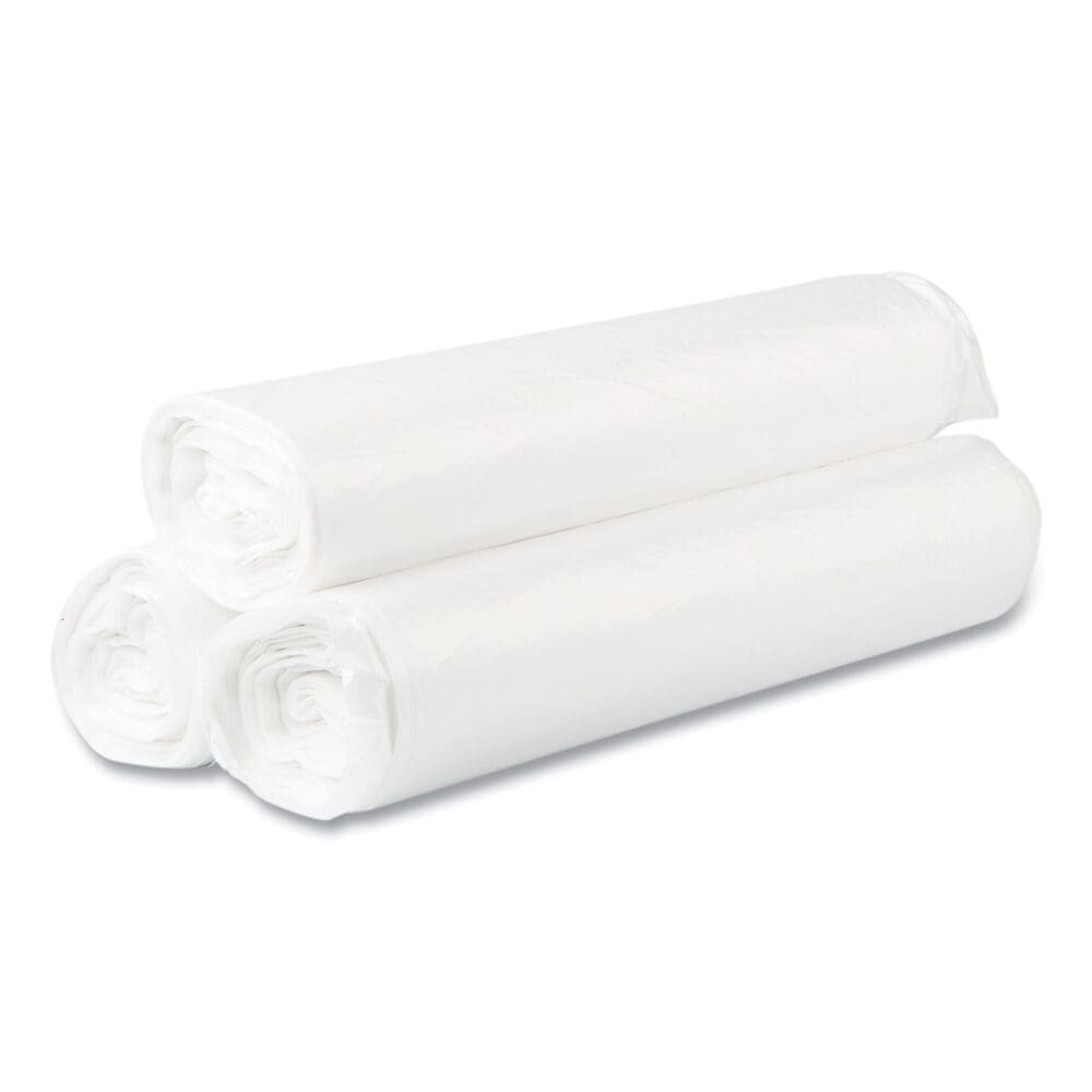 High-Density Commercial Can Liners Value Pack, 45 gal, 14 mic, 40" x 46", Natural, 25 Bags/Roll, 10 Interleaved Rolls/Carton - Image 4