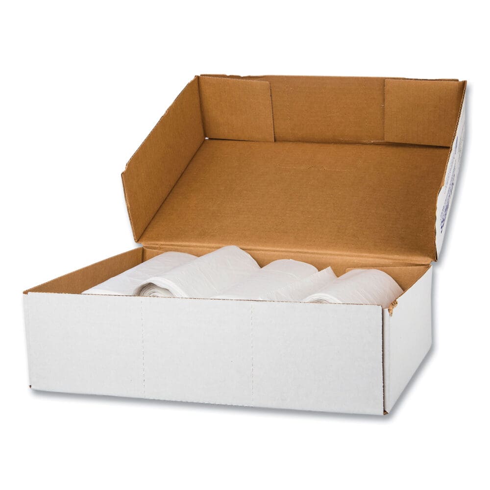 High-Density Commercial Can Liners Value Pack, 30 gal, 9 mic, 30" x 36", Natural, 25 Bags/Roll, 20 Interleaved Rolls/Carton - Image 2