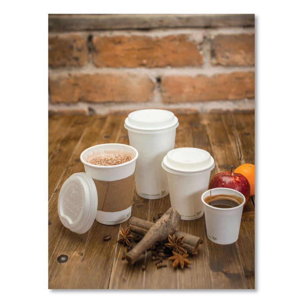 Kraft Hot Cup Sleeves, Fits Vegware 89-Series Hot Cups, Kraft, 1,000/Carton - Image 2