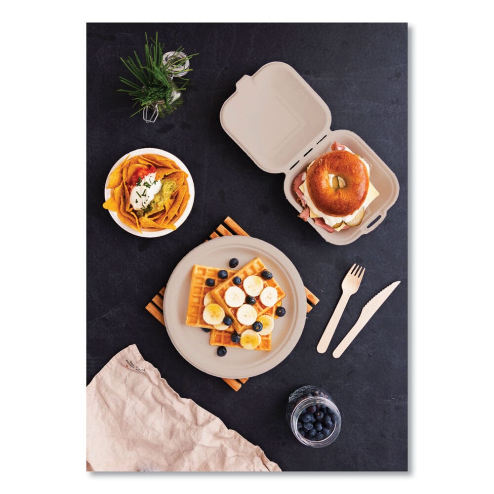 Nourish Molded Fiber Tableware, Bowl, 12 oz, White, 1,000/Carton - Image 3