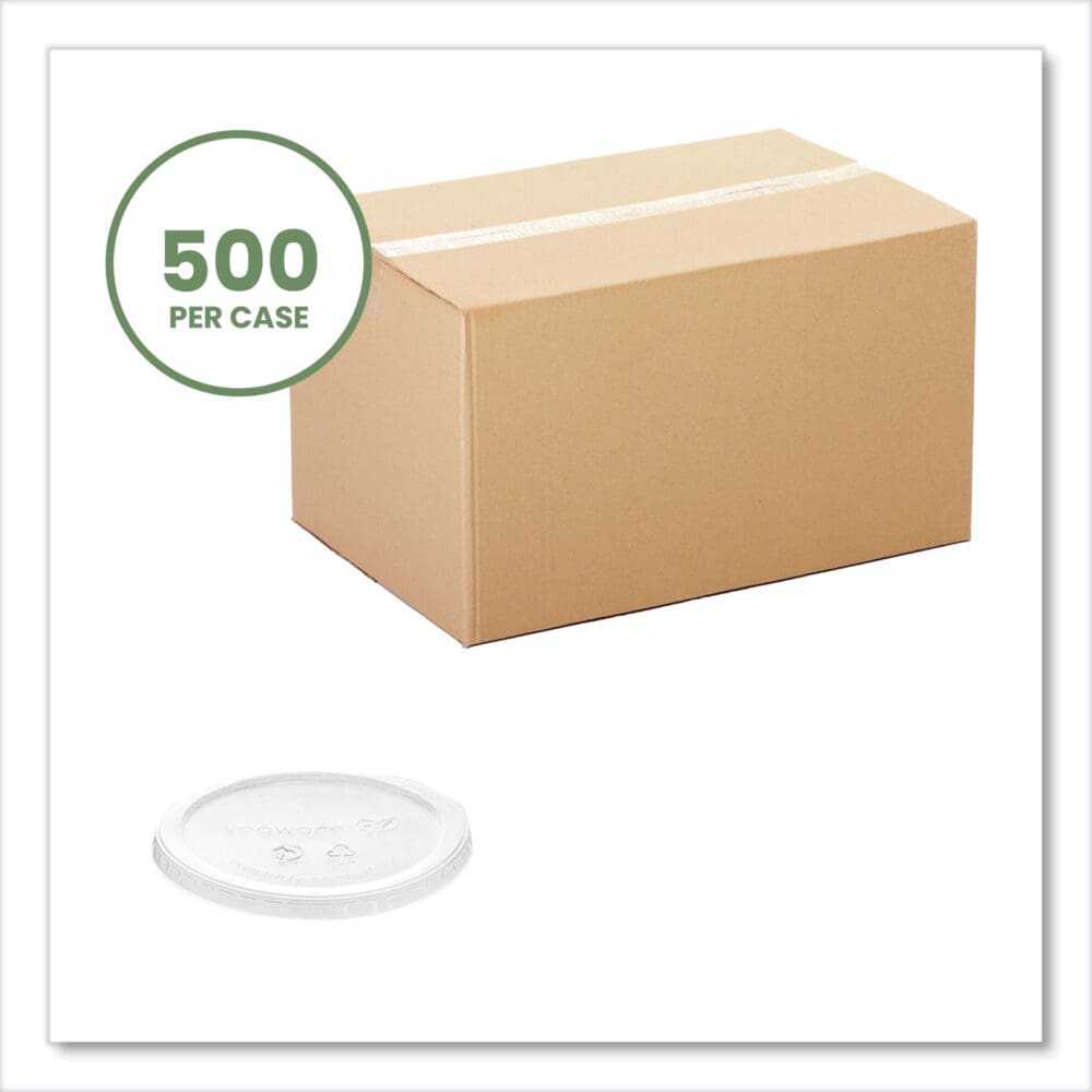 Round Deli Pot Lids, for 8 oz to 32 oz Deli Containers, Plastic, 500/Carton - Image 6