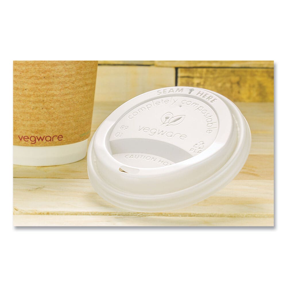 89 Series Hot Cup Lids, Fits 89-Series Hot Cups, White, 1,000/Carton - Image 3