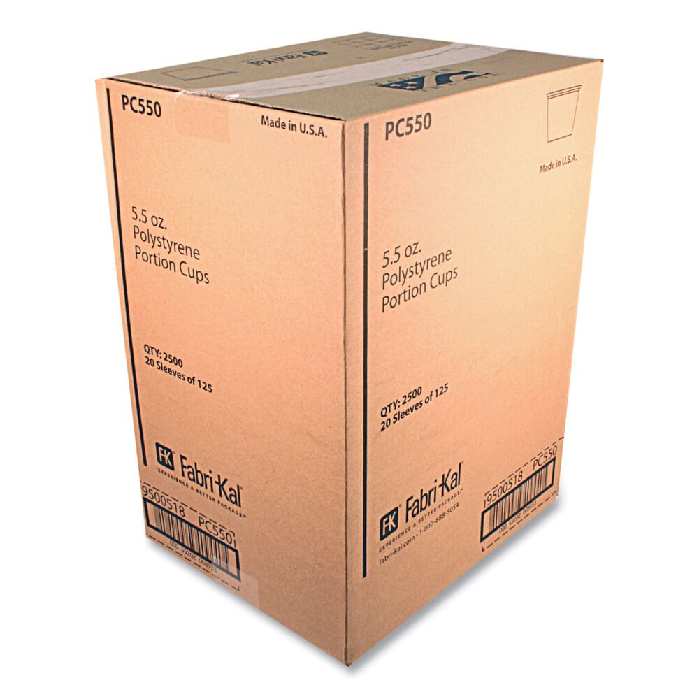 Portion Cups, 5.5 oz, Translucent, 125/Sleeve, 20 Sleeve/Carton - Image 4