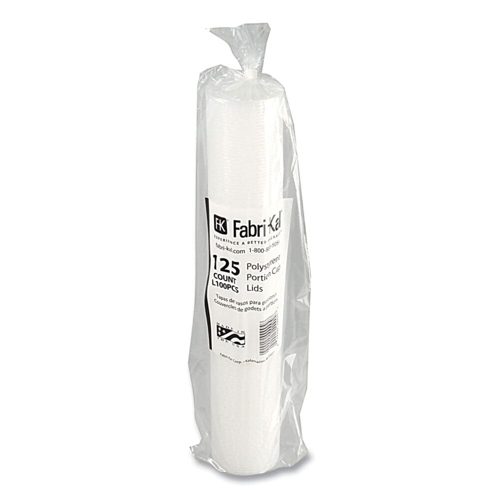 Portion Cup Lids, Fits 1 oz Squat Portion Cups, Clear, 125/Sleeve, 20 Sleeves/Carton - Image 3