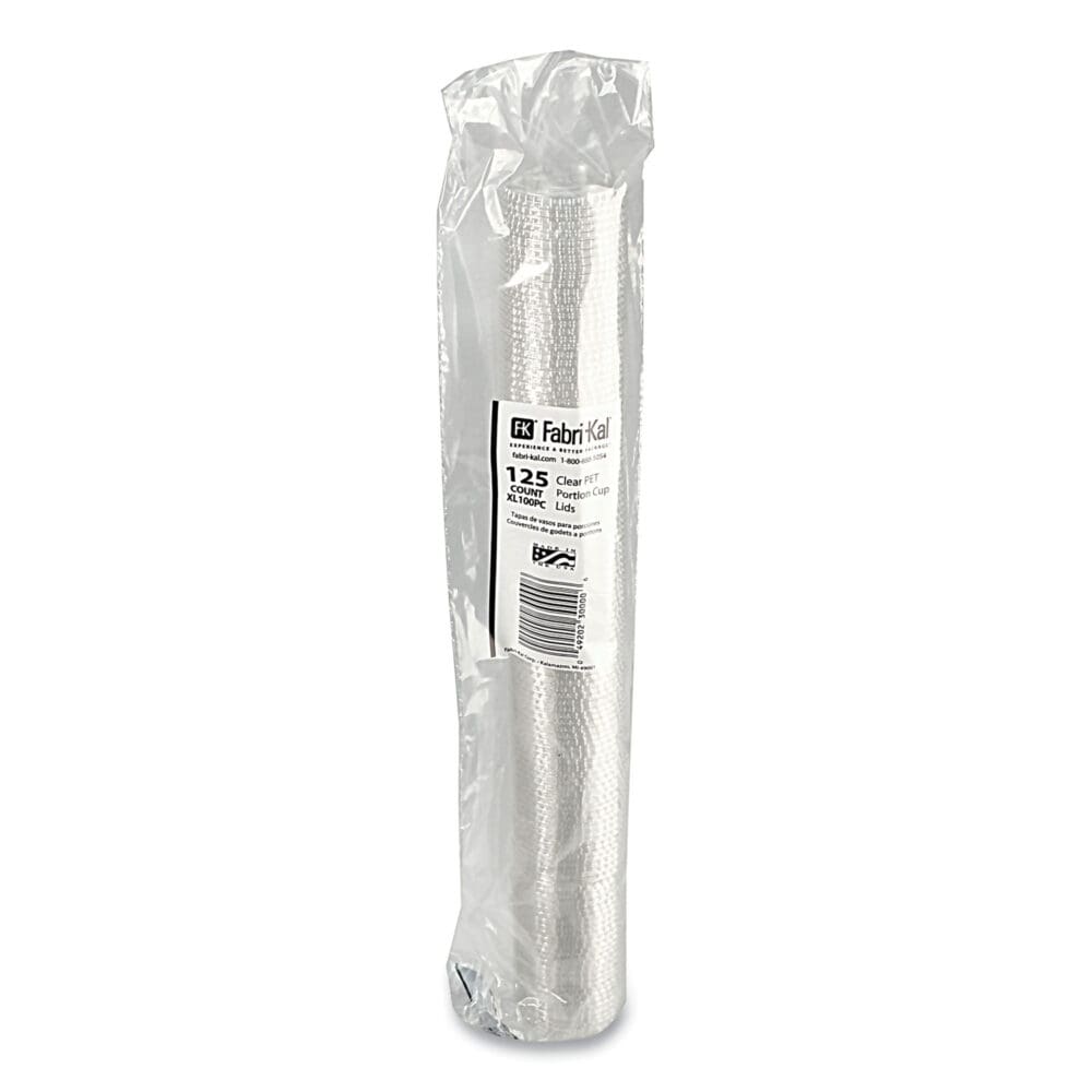 Portion Cup Lids, Fits 0.75 oz to 1 oz Portion Cups, Clear, 2,500/Carton - Image 2