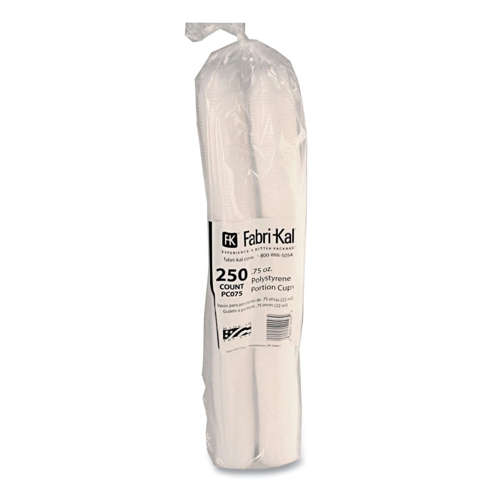 Portion Cups, 0.75 oz, Translucent, 125/Sleeve, 20 Sleeve/Carton - Image 2