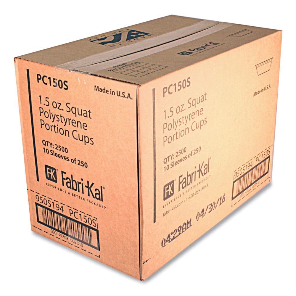 Portion Cups, Squat, 1.5 oz, Translucent, 125/Sleeve, 20 Sleeve/Carton - Image 4