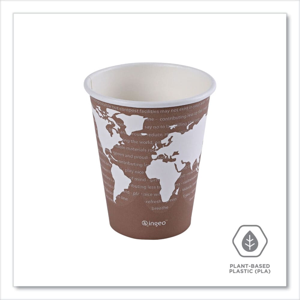 World Art Renewable and Compostable Hot Cups, 8 oz, 50/Pack, 20 Packs/Carton - Image 4