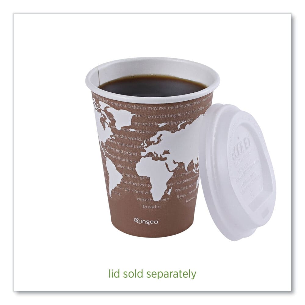 World Art Renewable and Compostable Hot Cups, 8 oz, 50/Pack, 20 Packs/Carton - Image 6