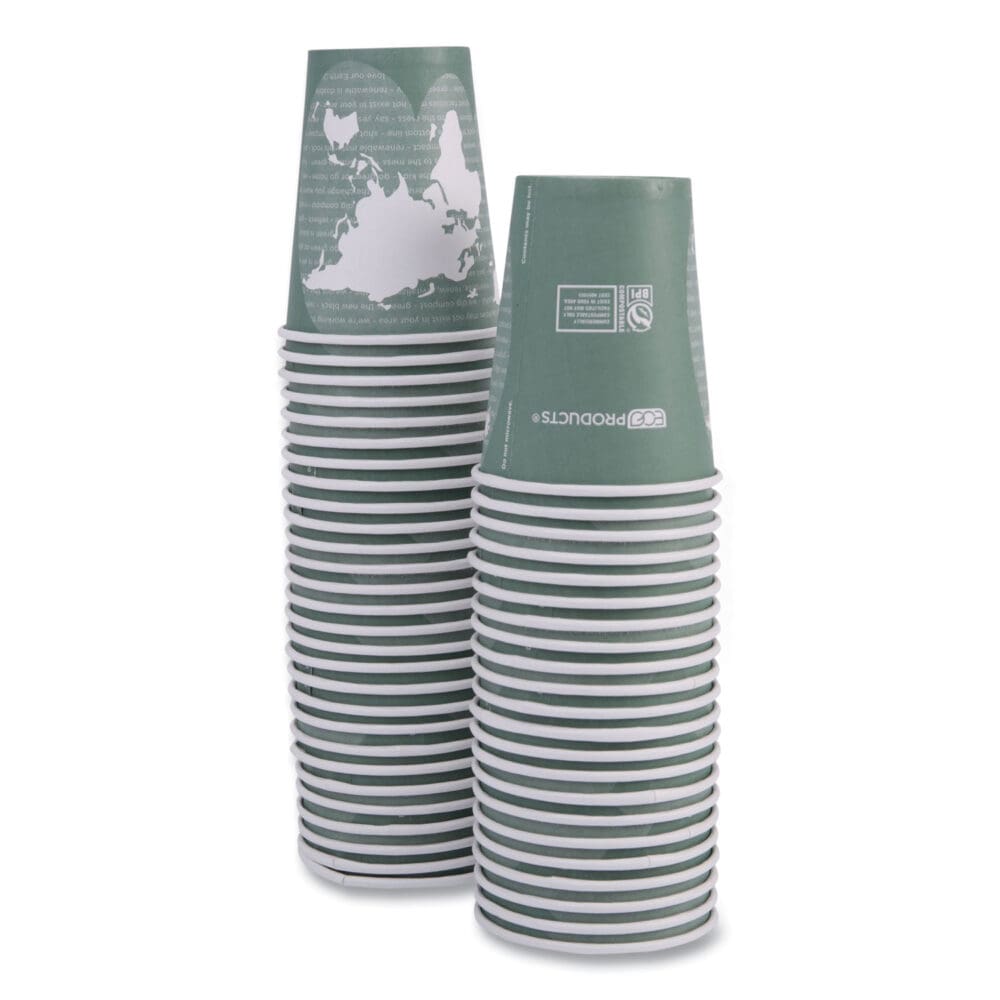 World Art Renewable and Compostable Hot Cups, 12 oz, Gray, 50/Pack - Image 10