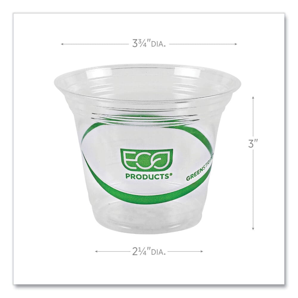 GreenStripe Renewable and Compostable Cold Cups, 9 oz, Clear, 50/Pack, 20 Packs/Carton - Image 2