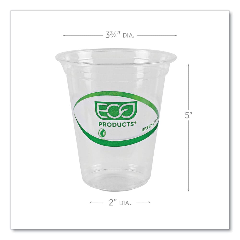GreenStripe Renewable and Compostable Cold Cups, 16 oz, Clear, 50/Pack, 20 Packs/Carton - Image 2