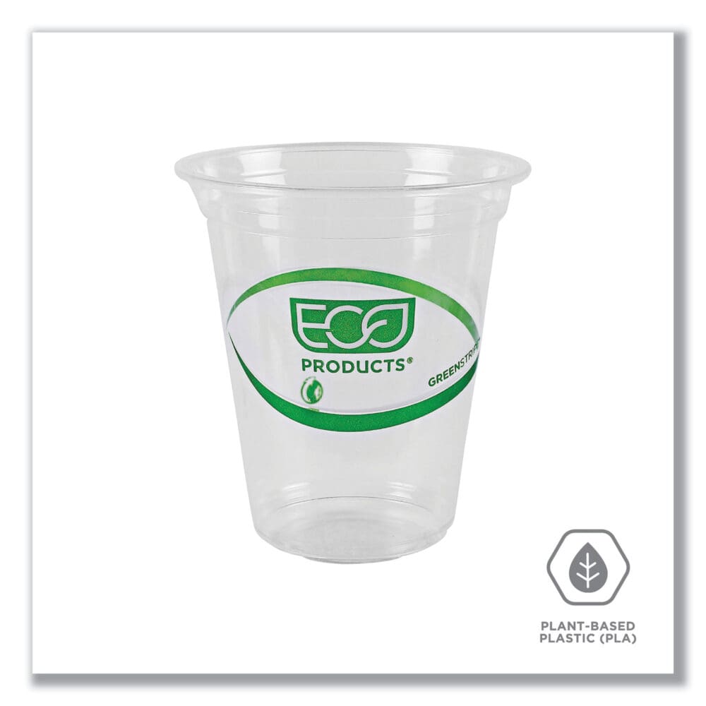 GreenStripe Renewable and Compostable Cold Cups, 16 oz, Clear, 50/Pack, 20 Packs/Carton - Image 4