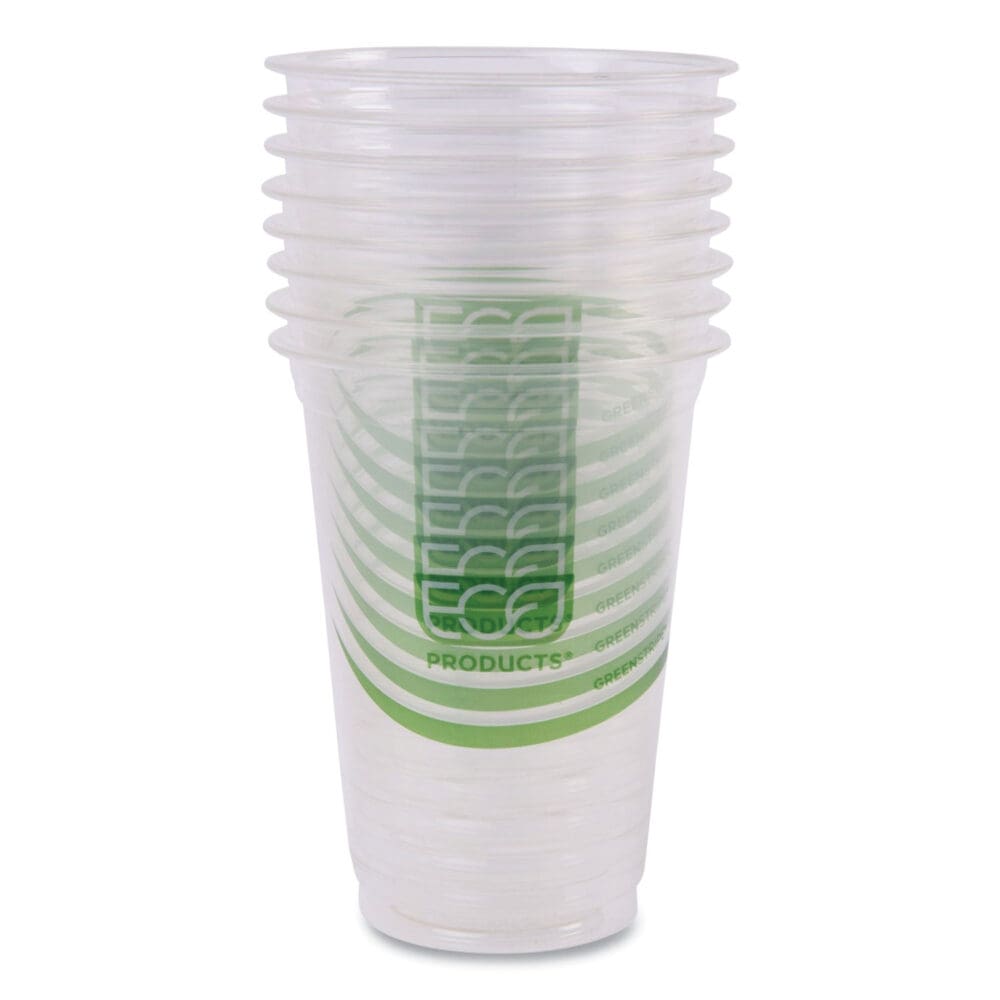 GreenStripe Renewable and Compostable Cold Cups, 16 oz, Clear, 50/Pack, 20 Packs/Carton - Image 6