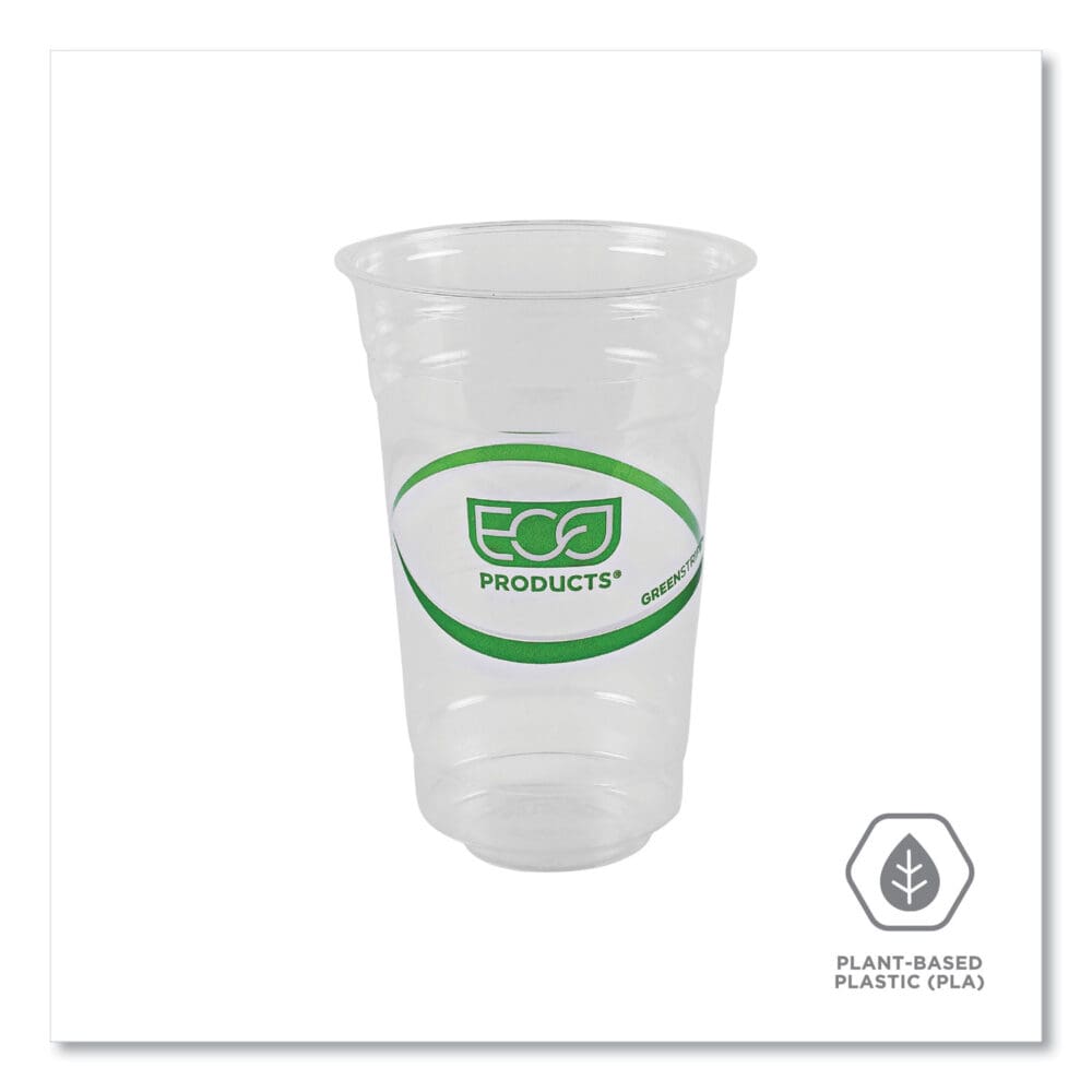 GreenStripe Renewable and Compostable Cold Cups, 20 oz, Clear, 50/Pack, 20 Packs/Carton - Image 4