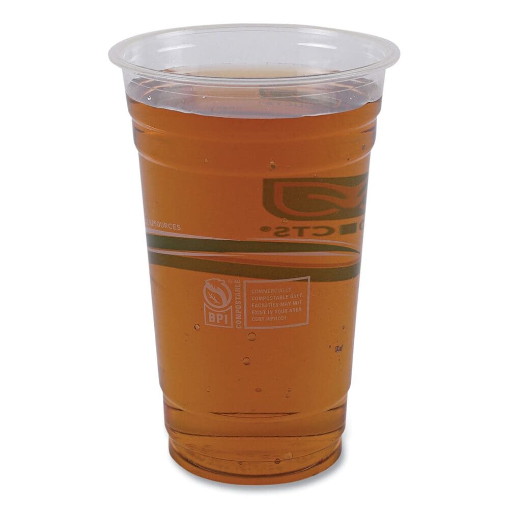 GreenStripe Renewable and Compostable Cold Cups, 20 oz, Clear, 50/Pack, 20 Packs/Carton - Image 5