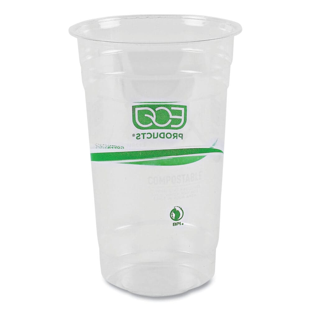 GreenStripe Renewable and Compostable PLA Cold Cups, 24 oz, 50/Pack, 20 Packs/Carton - Image 5