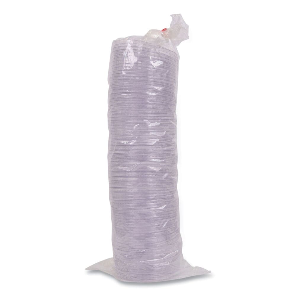 GreenStripe Renewable and Compost Cold Cup Flat Lids, Fits 9 oz to 24 oz Cups, Clear, 100/Pack, 10 Packs/Carton - Image 2