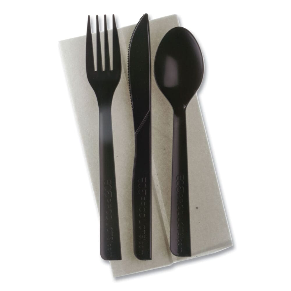 100% Recycled Content Cutlery Kit - 6", 250/Carton - Image 3